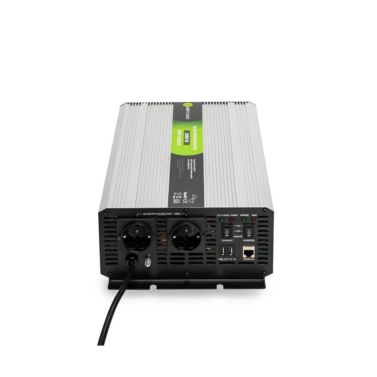 WATTSTUNDE® 2000W / 4000W 12V Sinus Spannungswandler WS12/2000NVS für Lithium Batterien